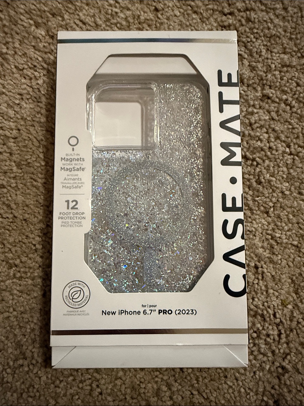 case-mate Silver Glitter MagSafe iPhone 6.7" Pro (2023) Case 15 Pro